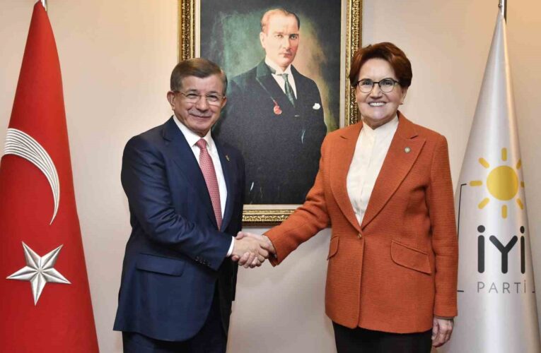 Gelecek Partisi Genel Başkanı Davutoğlu’ndan İYİ Parti lideri Akşener’e ziyaret