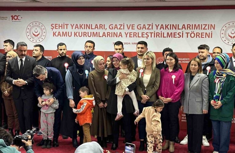 591 şehit yakını, gazi ve gazi yakınının kamu kurumlarına ataması yapıldı