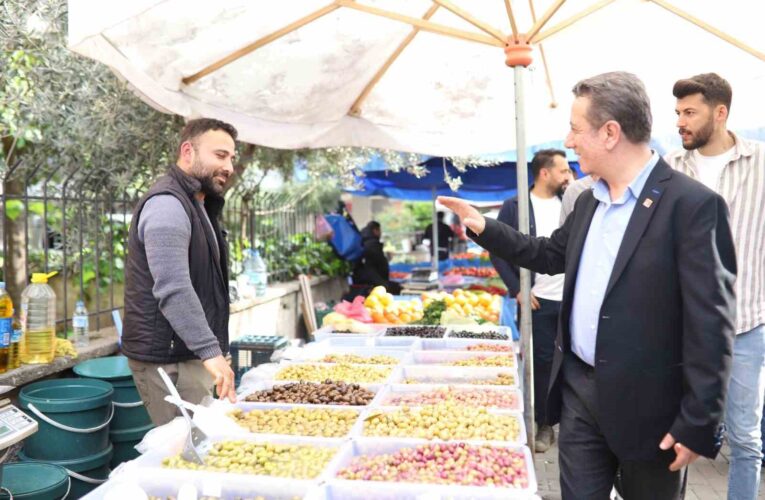 Efeler Belediye Başkan Adayı Yetiştin’den pazar ziyareti