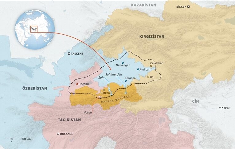 Kırgız-Tacik sınırının tartışmalı kısmının 10,7 kilometresi daha belirlendi