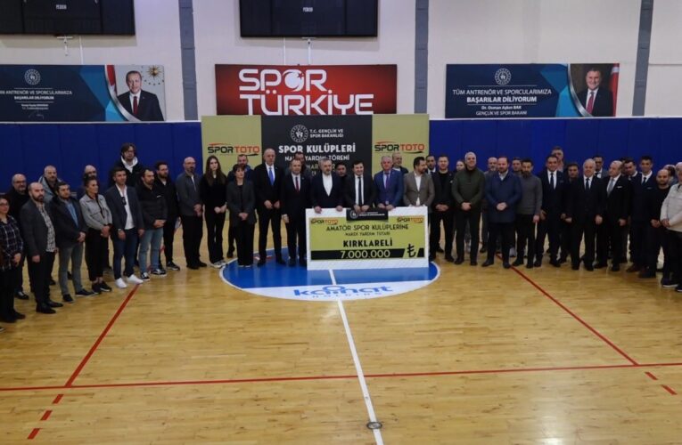 Kırklareli’nde amatör spor kulüplerine nakdi yardım