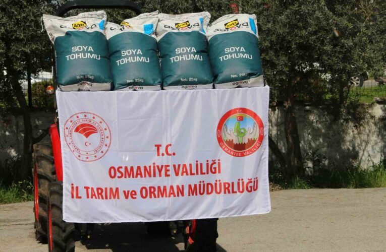 Osmaniye’de çiftçilere soya tohumu desteği