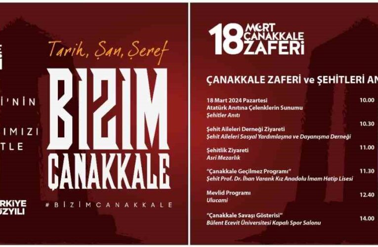 Zonguldak’ta Çanakkale Zaferi’nin 109. Yıldönümünde şehitler anılacak