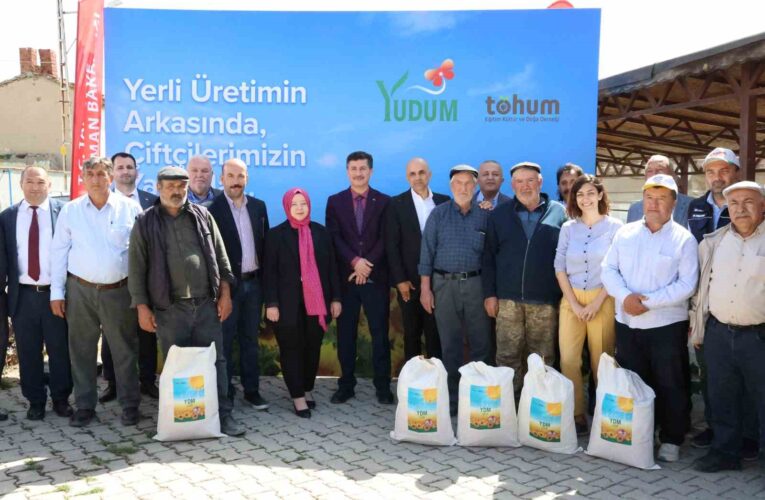 Yudum ve Tohum Derneği, Eskişehir’de çiftçilere yerli ayçiçek tohumu dağıttı