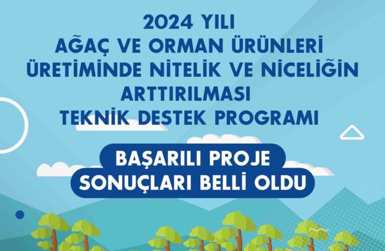 Ağaç ve Orman Ürünleri Teknik Destek Programı’nın başarılı projeleri belli oldu